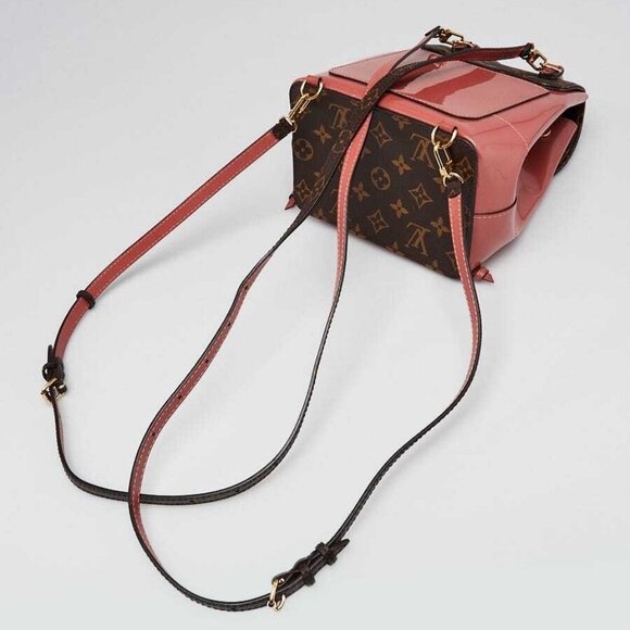 Louis Vuitton Monogram Coated Canvas and Rose Vernis Hot Springs Backpack Bag - Picture 2 of 12